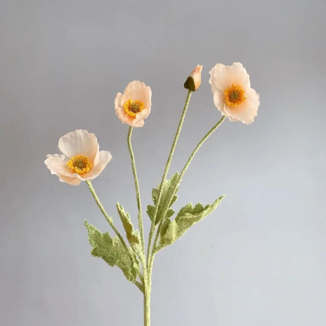Silk Poppy Flower Stem