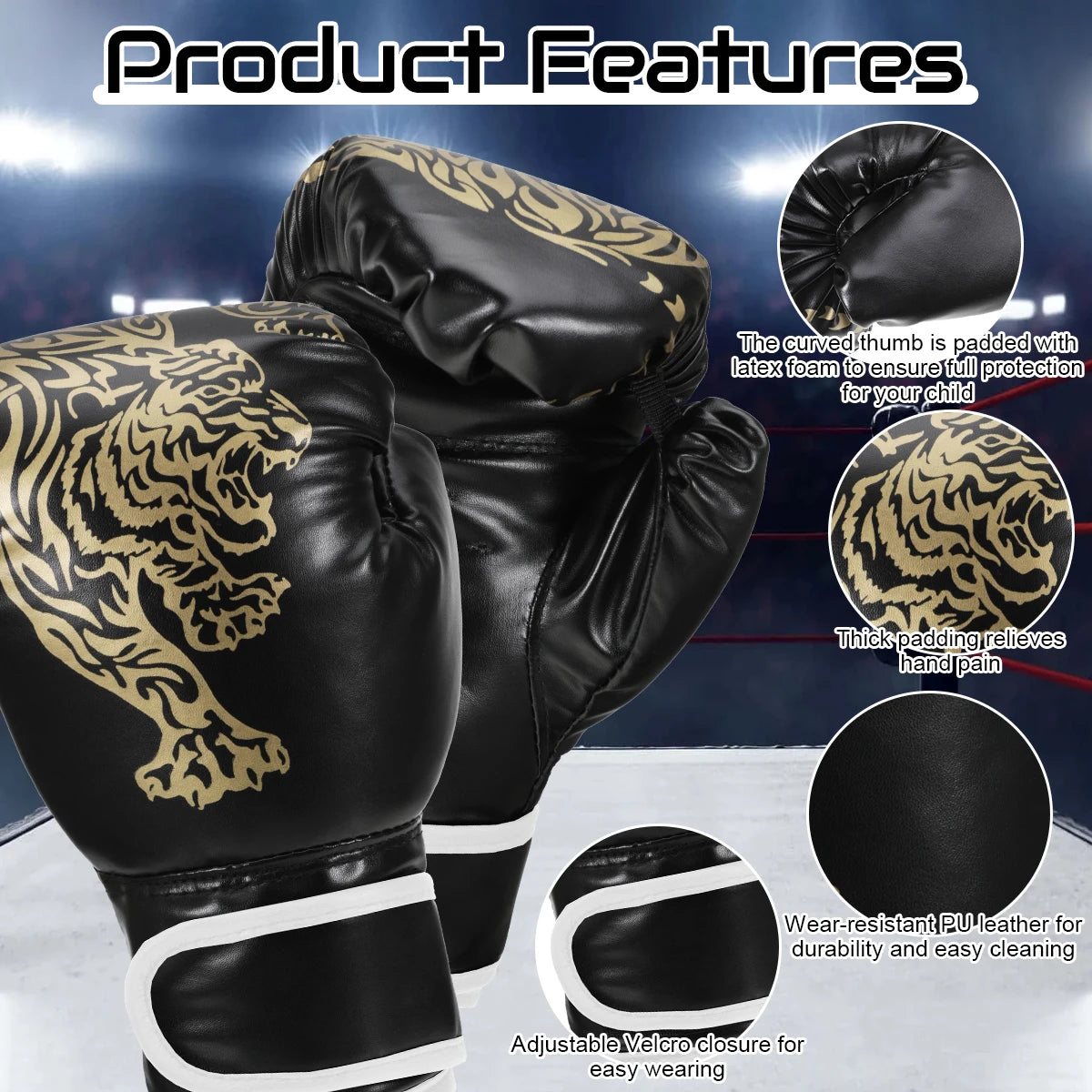PU Leather Boxing Gloves