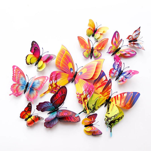 3D Butterfly Wall Stickers Set