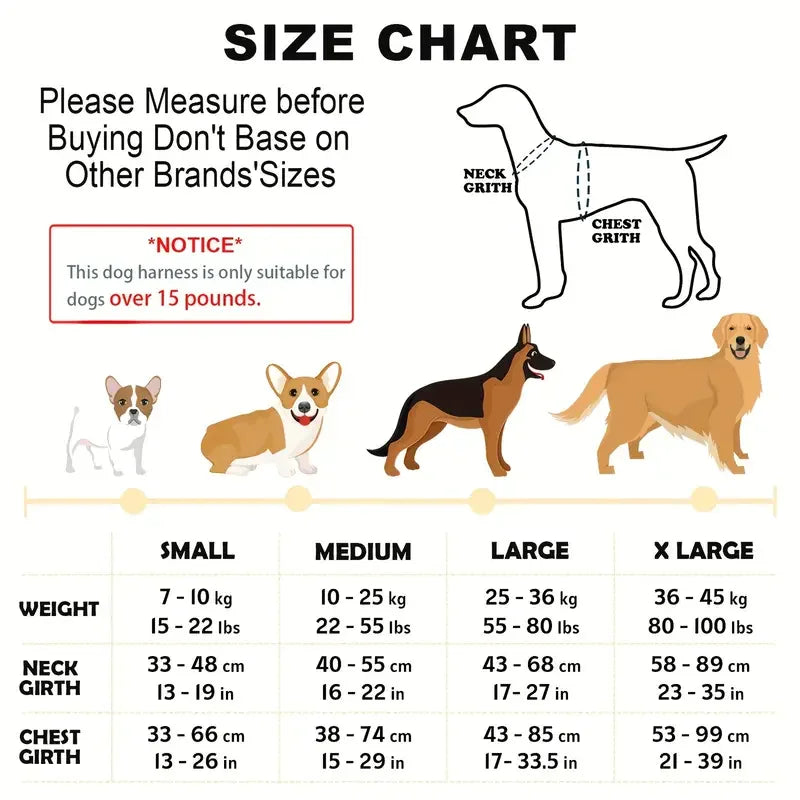 Reflective No-Pull Training Harness