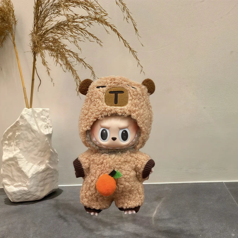 QIANLUO Labubu Cotton Overalls Skirt Set