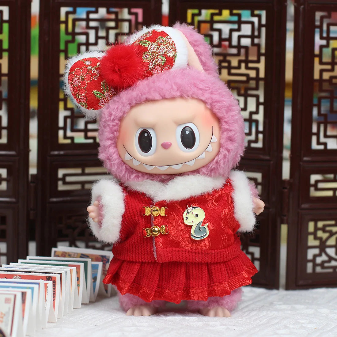 Labubu Plush Christmas Outfit Set