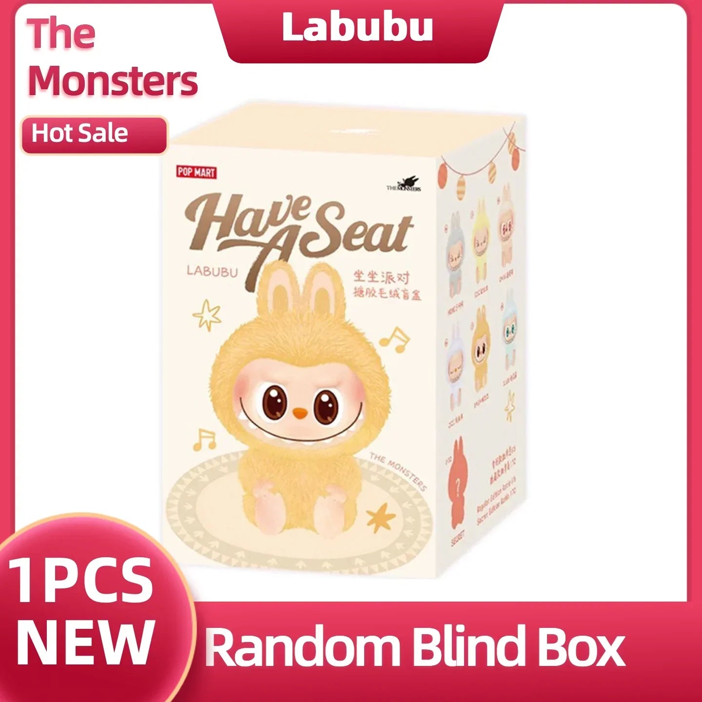 Labubu 2nd Gen Sitting Plush Keychain