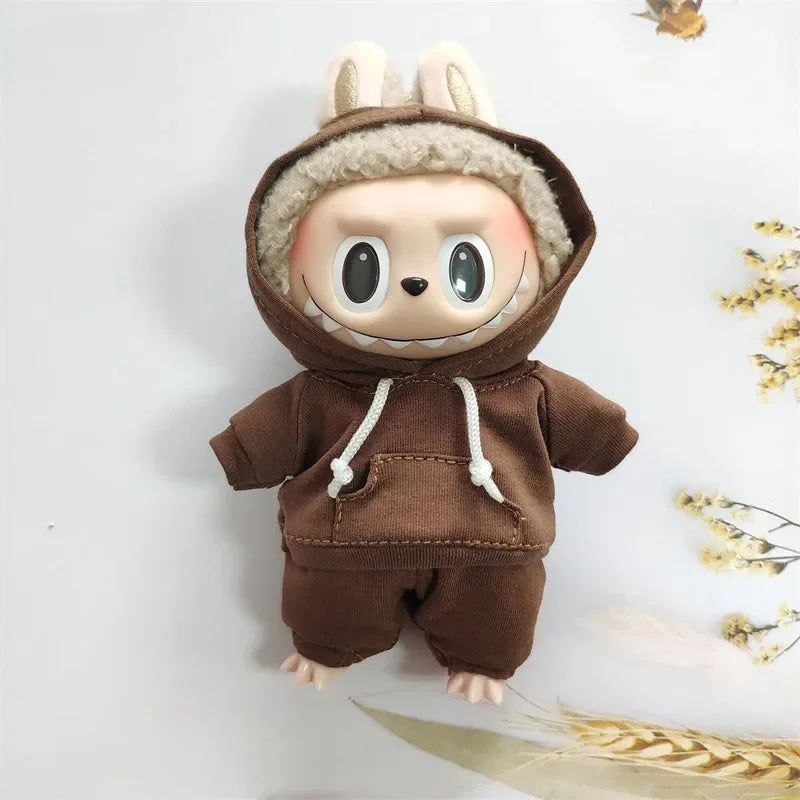 17cm Labubu Hoodie Outfit Set