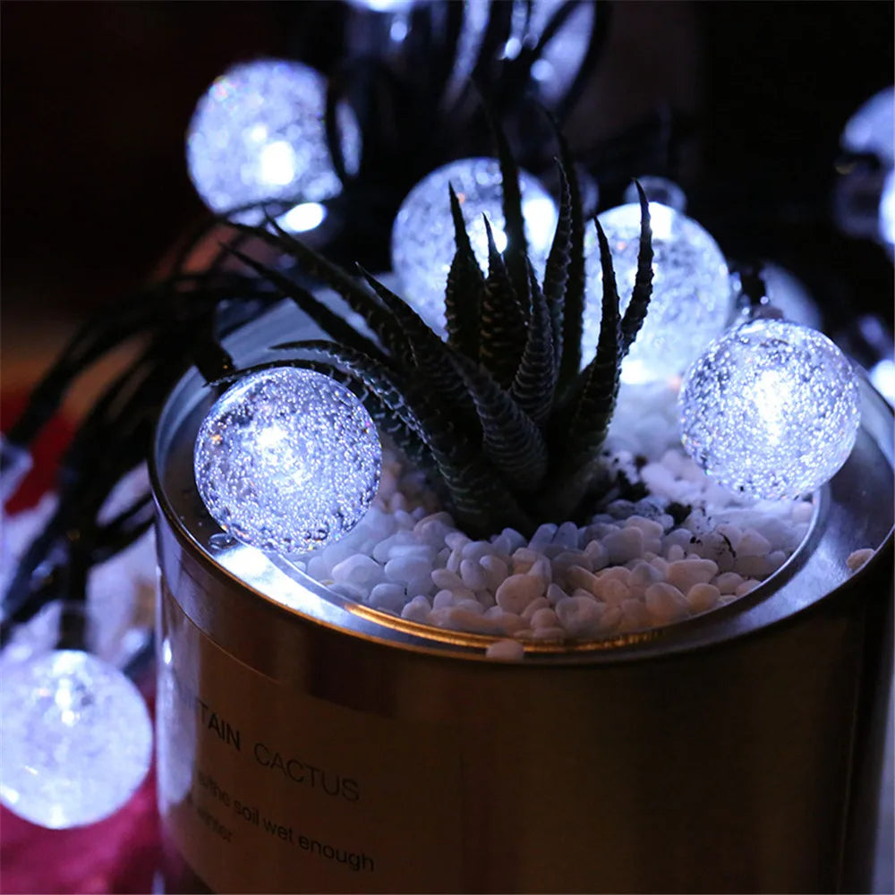 Solar LED Bubble String Lights