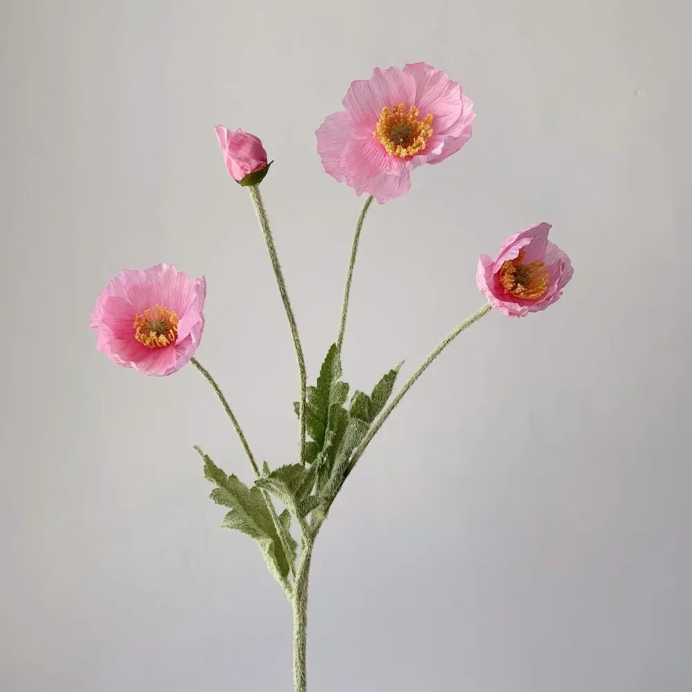 Silk Poppy Flower Stem