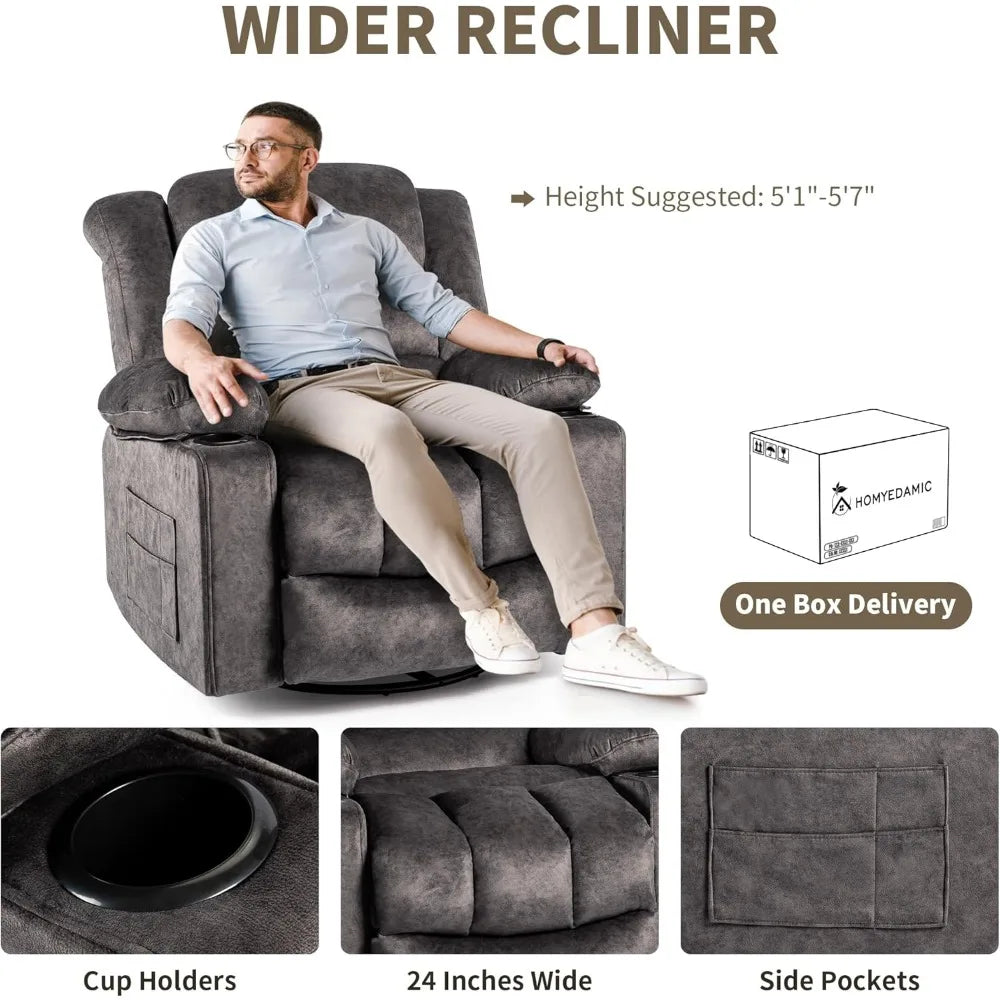 Modern Ergonomic Swivel Recliner Chair