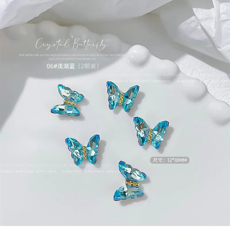Gold/Silver Butterfly Nail Charms