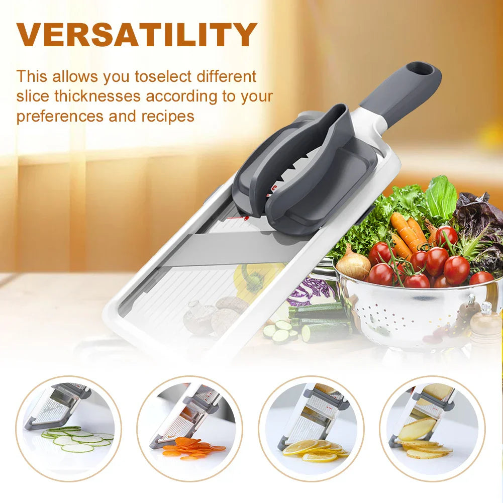 Safe Adjustable Mandoline Slicer