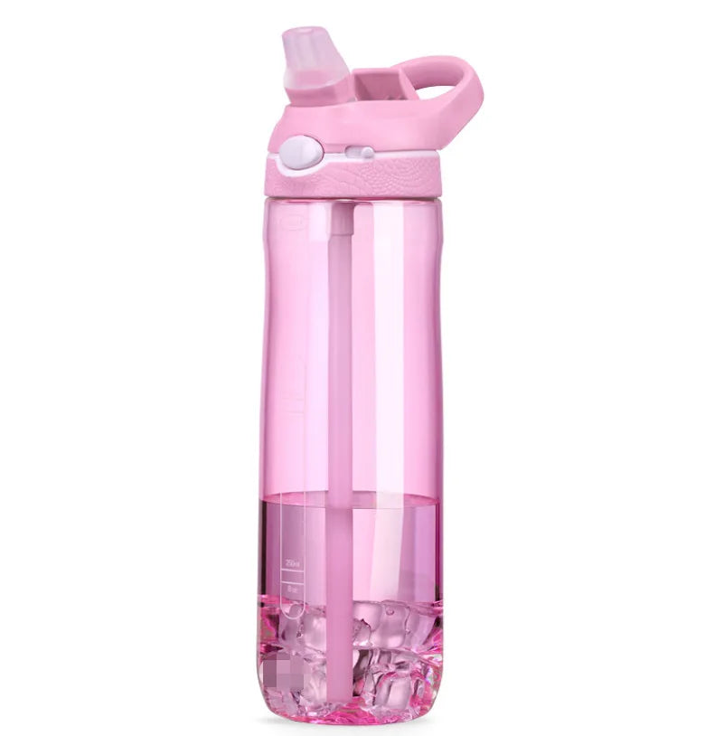Plastic Water Bottle With Straw