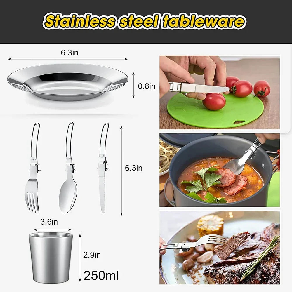 Outdoor Non-Stick Cookware Kit