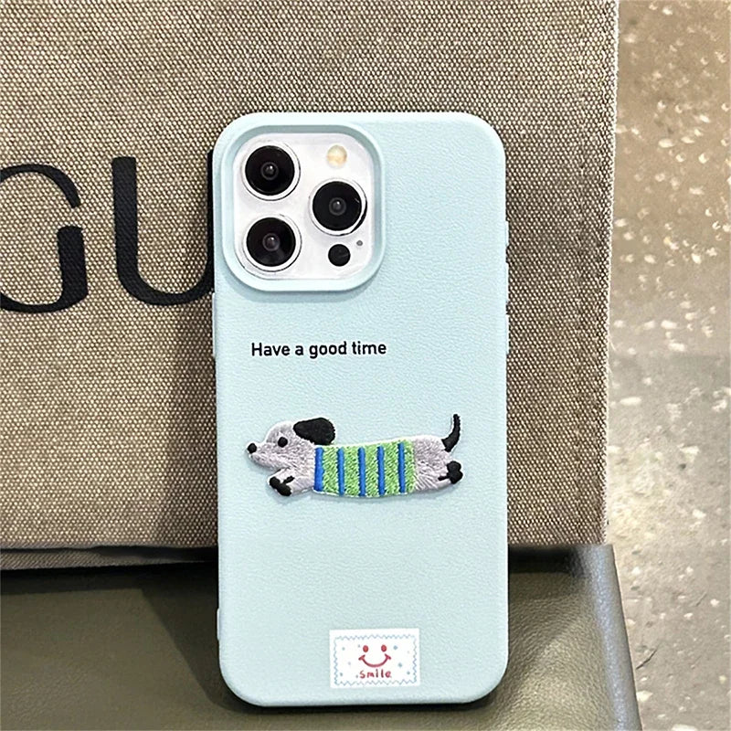 Korean Cute Dachshund Phone Case