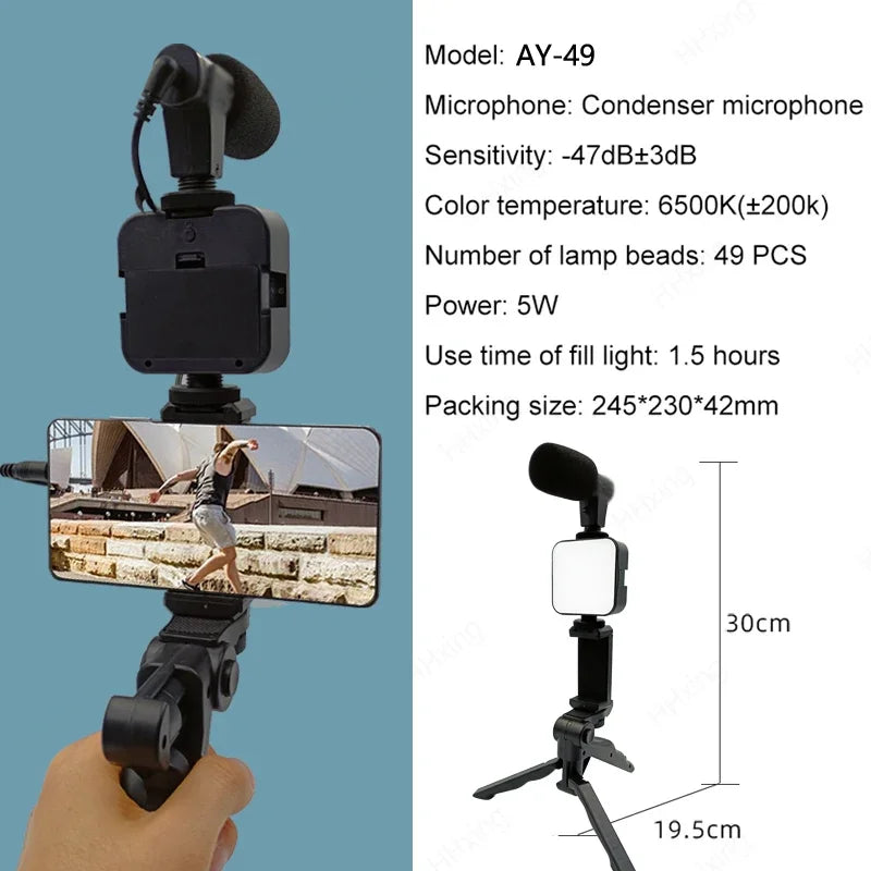 Smartphone Vlogging Kit with Tripod