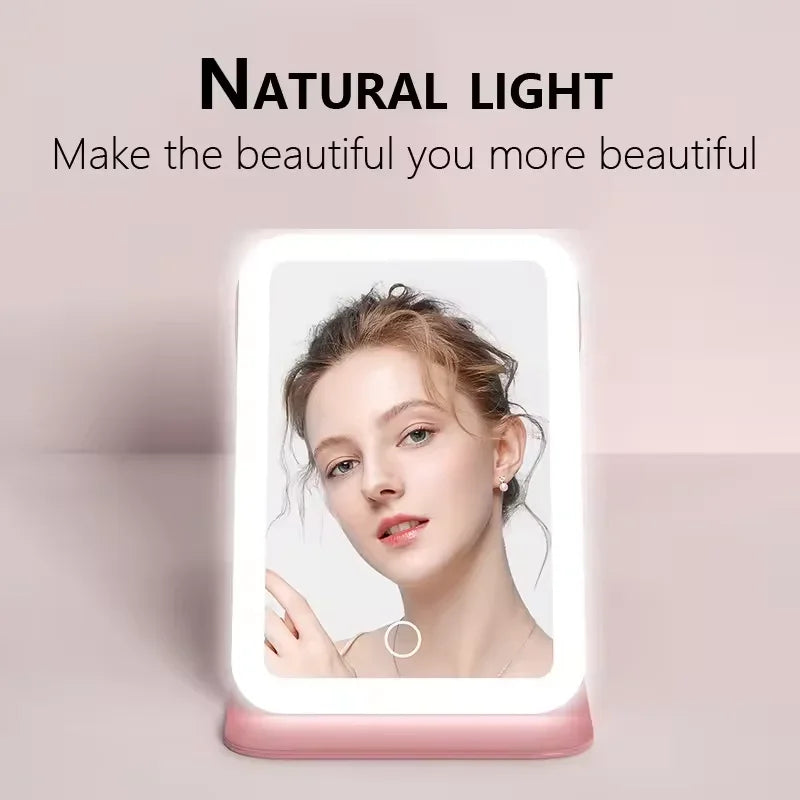 Portable LED Touch Travel Mirror