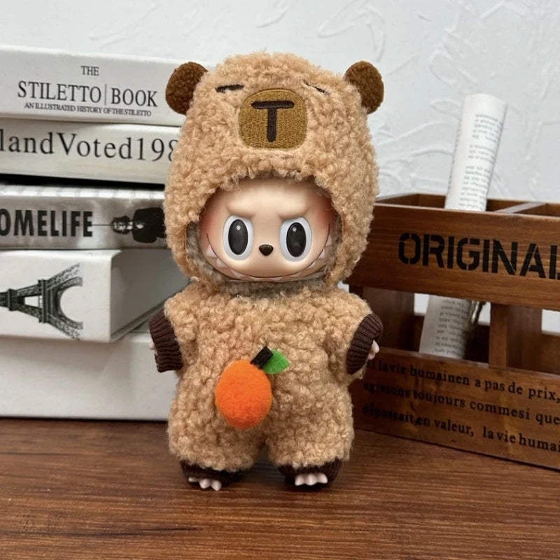 QIANLUO Labubu Cotton Overalls Skirt Set