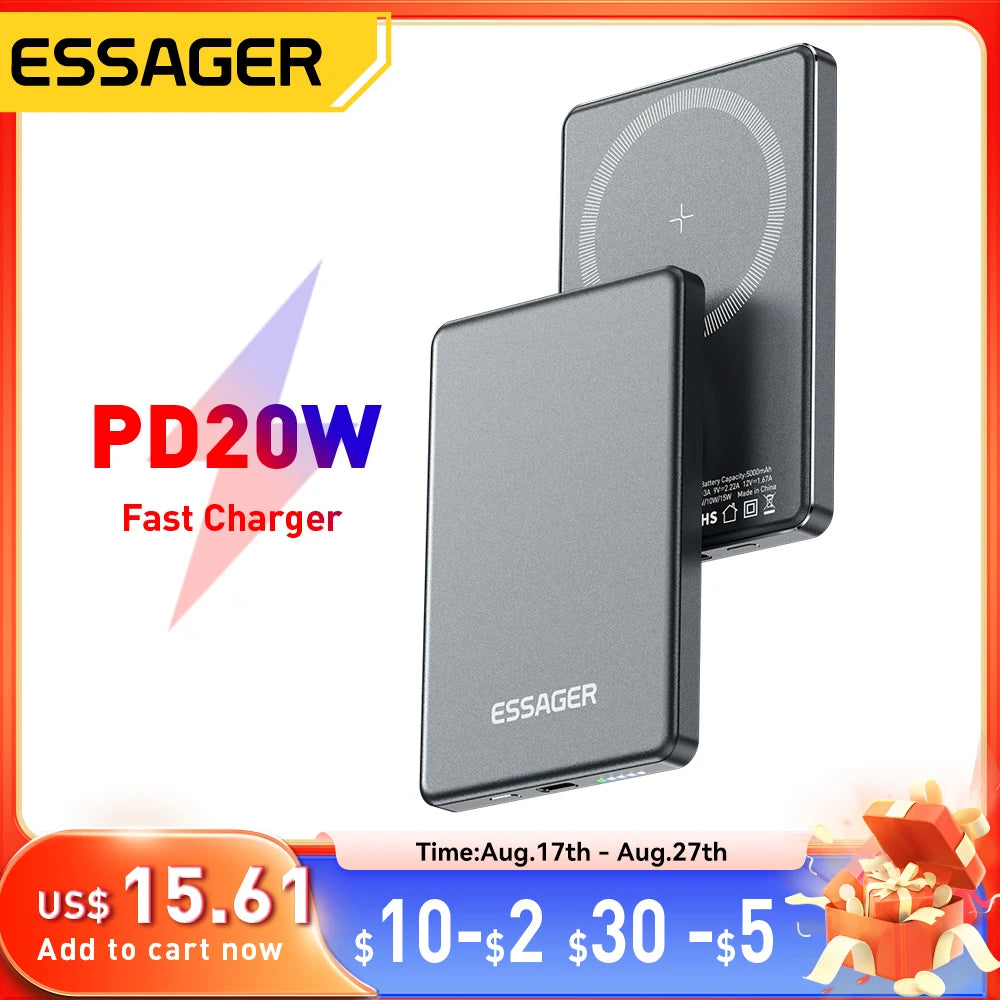 Essager 5000mAh Magnetic Power Bank