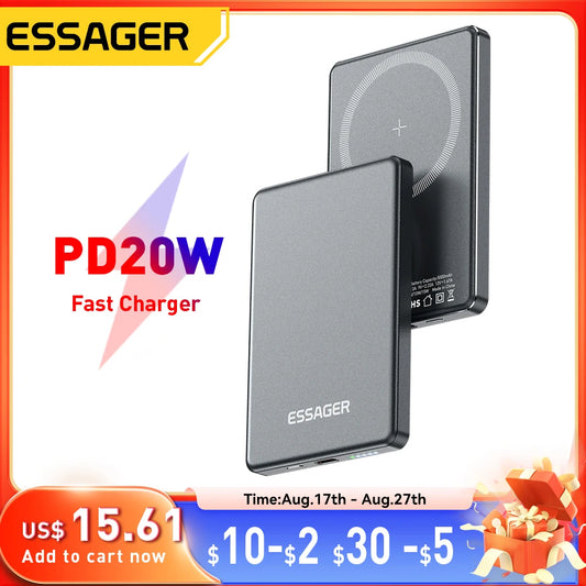 Essager 5000mAh Magnetic Power Bank