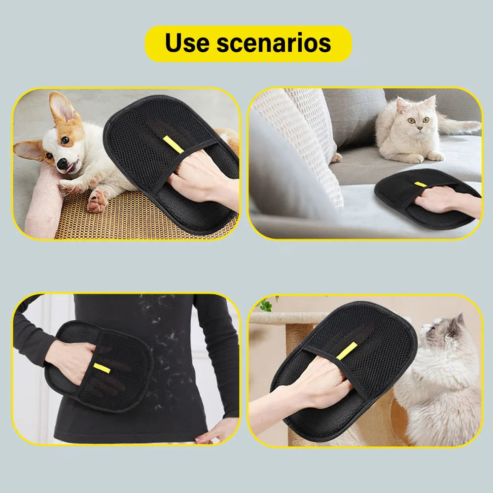 Pet Hair Remover Grooming Gloves