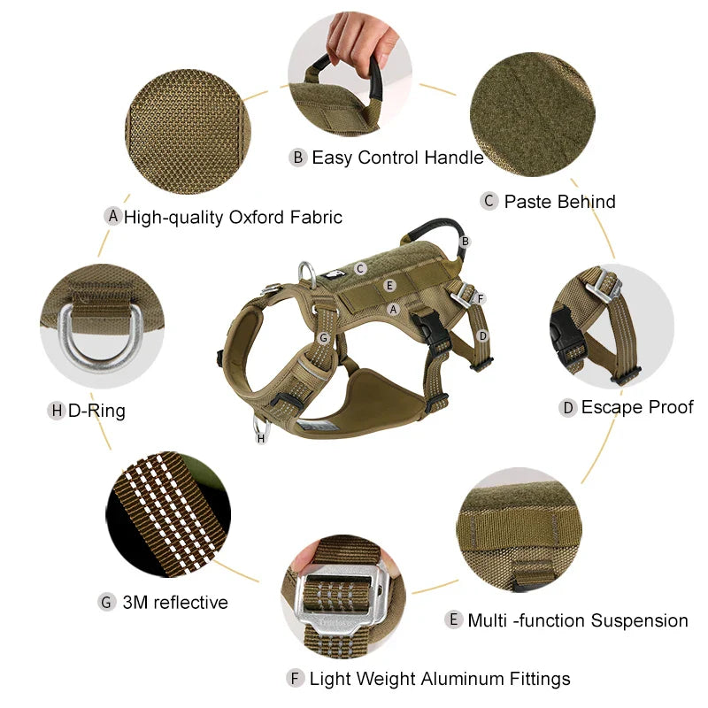 TRUELOVE Escape-Proof Reflective Dog Harness