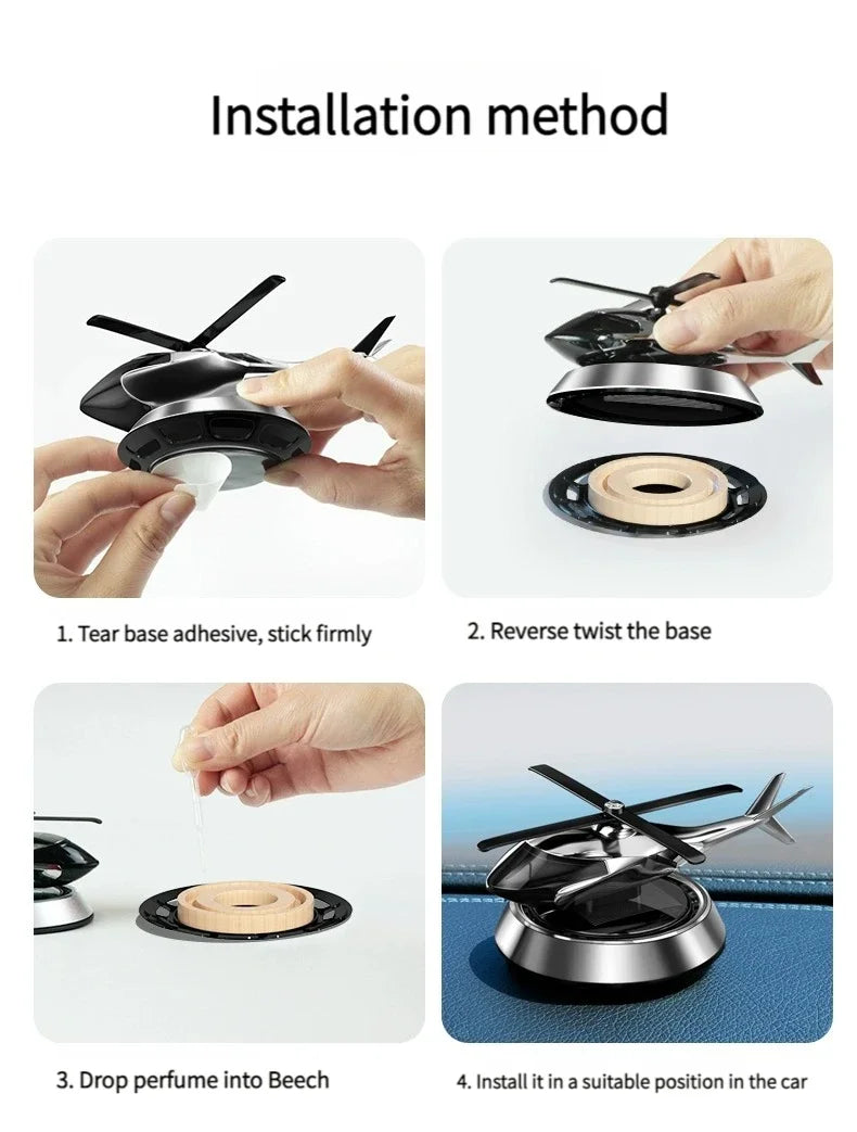 Helicopter Solar Car Air Freshener