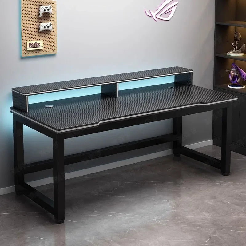 OLOEY European Black Metal Computer Desk