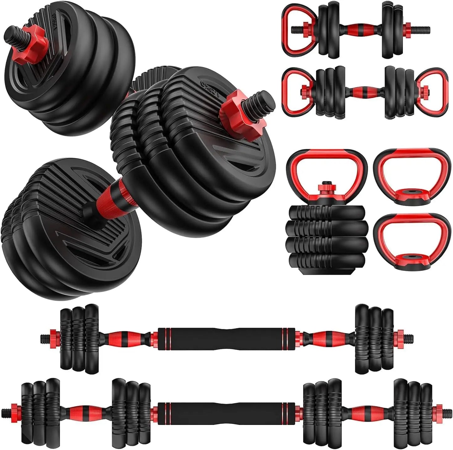 Adjustable 4-in-1 Dumbbell Set