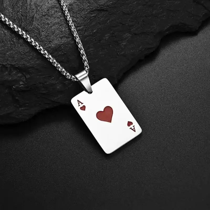 Hip-Hop Spade Heart Necklace