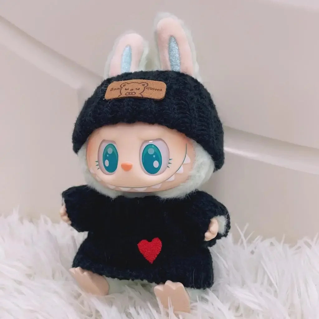 Labubu Solid Color Hoodie Set