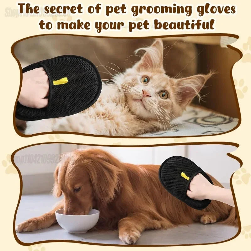 Soft Pet Grooming Hair Gloves