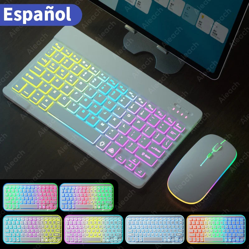 AIEACH Bluetooth Rainbow Backlit Keyboard