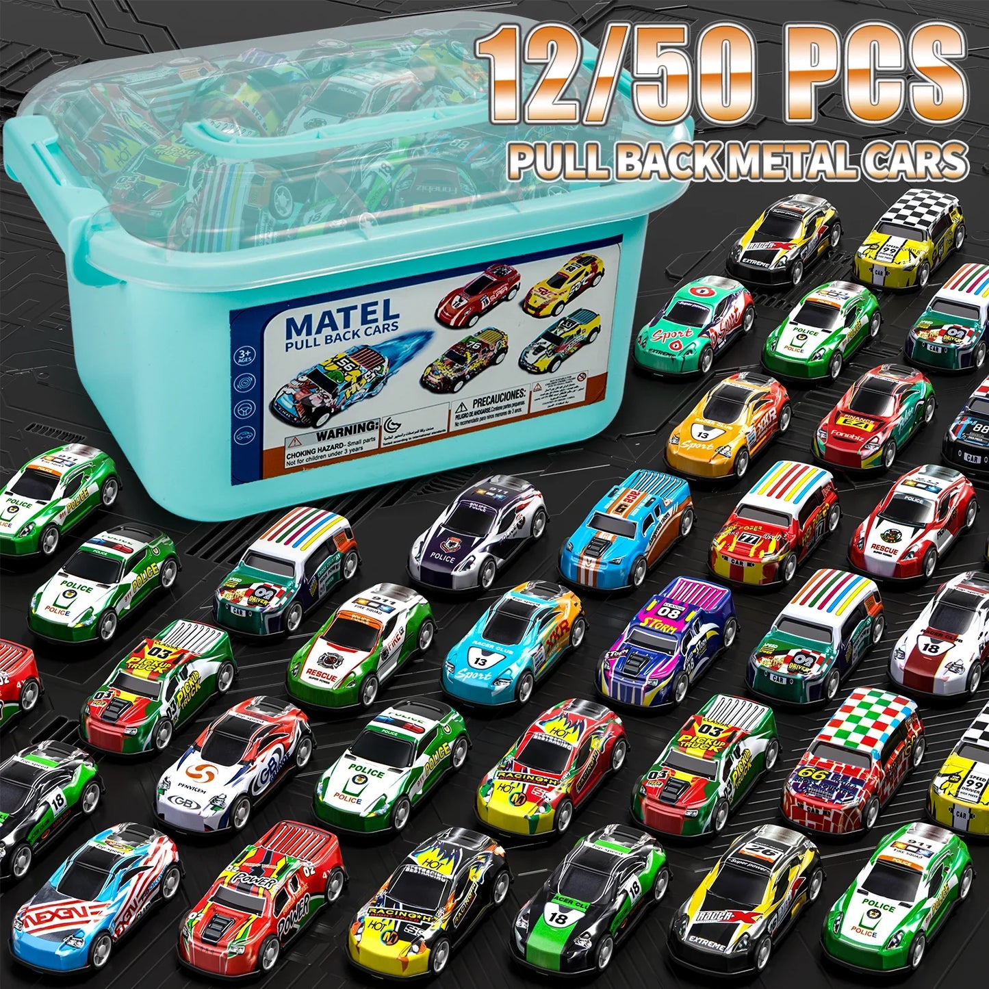 Pull Back Cars Toy Set