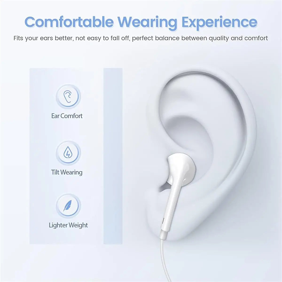 SLUTLI Original Wired Earphones for iPhone