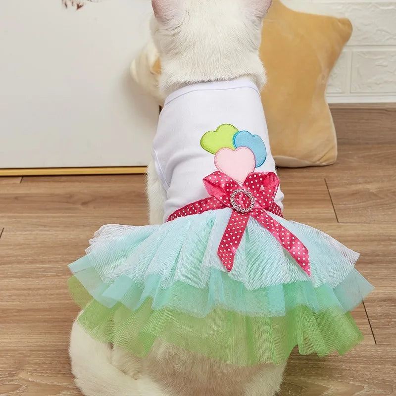 Summer Lace Dog Princess Dress