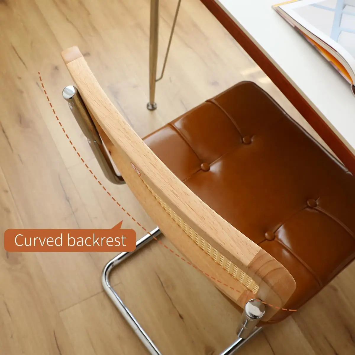 Modern Faux Leather Rattan Chairs