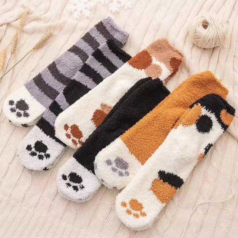 Women’s Cat Paw Fleece Socks