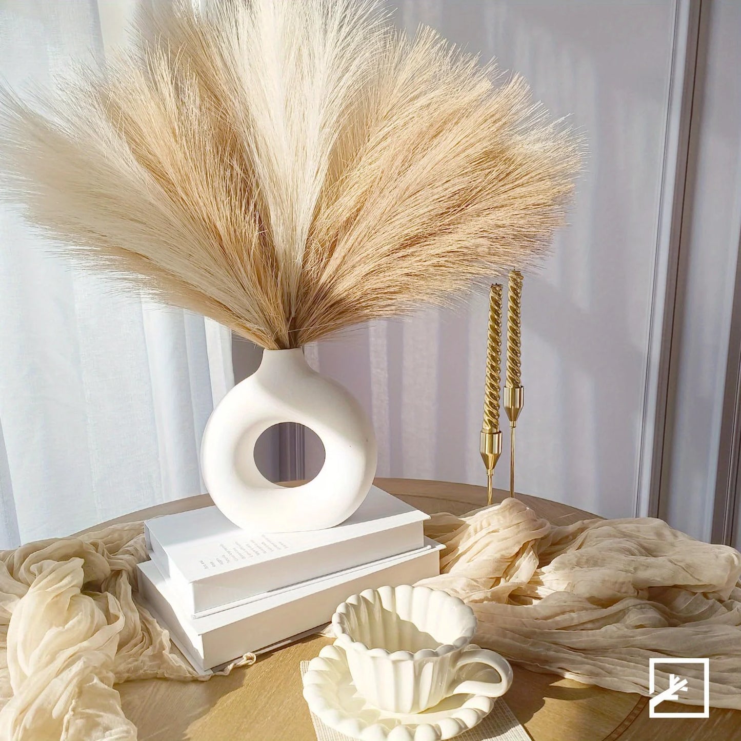 Artificial Pampas Grass Decoration Set
