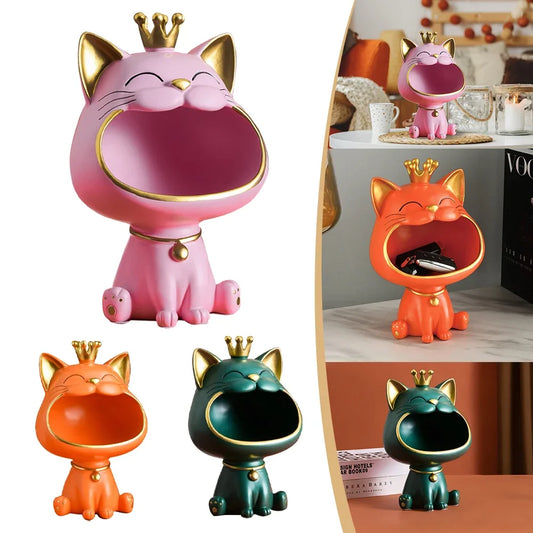Resin Lucky Cat Storage Box