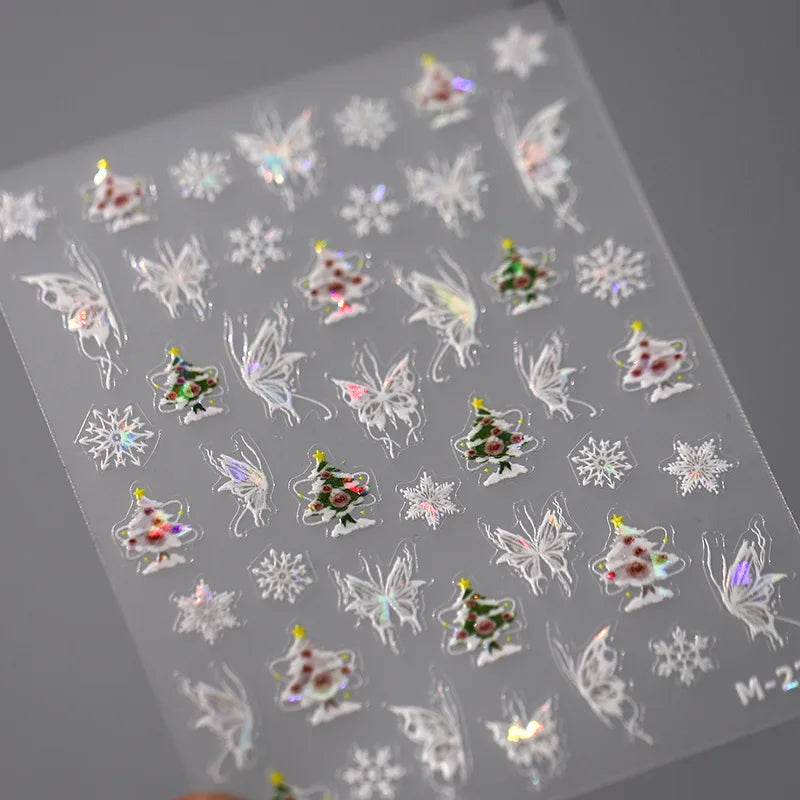 5D Spider Web Nail Sticker