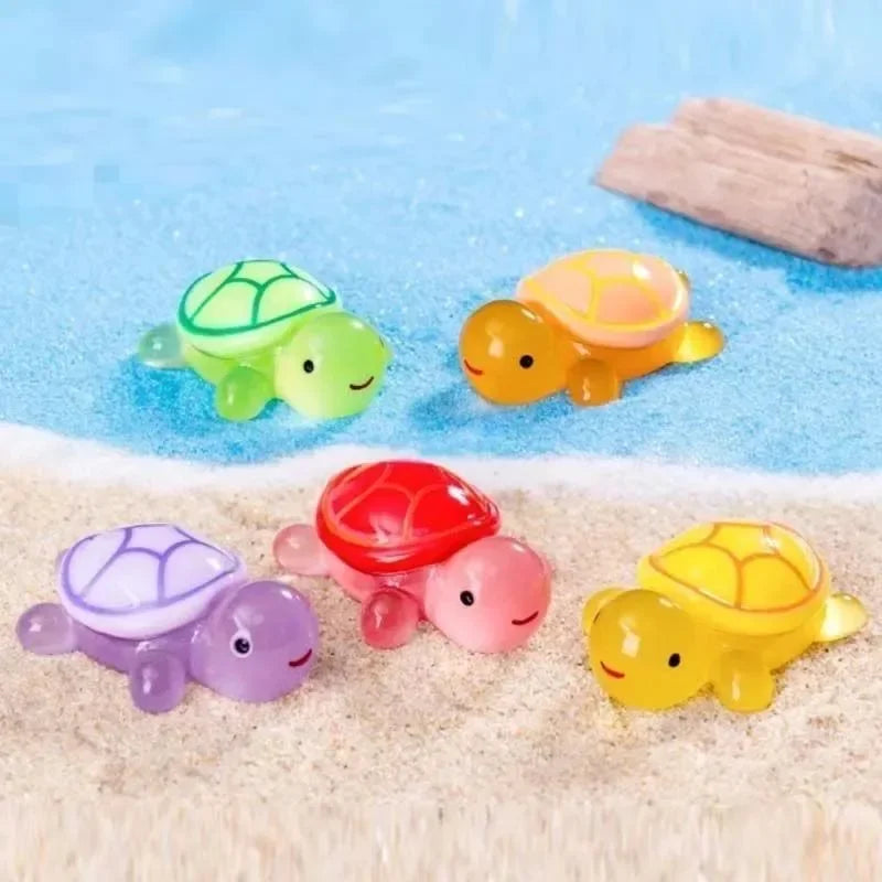 Mini Luminous Turtle Ornaments Set