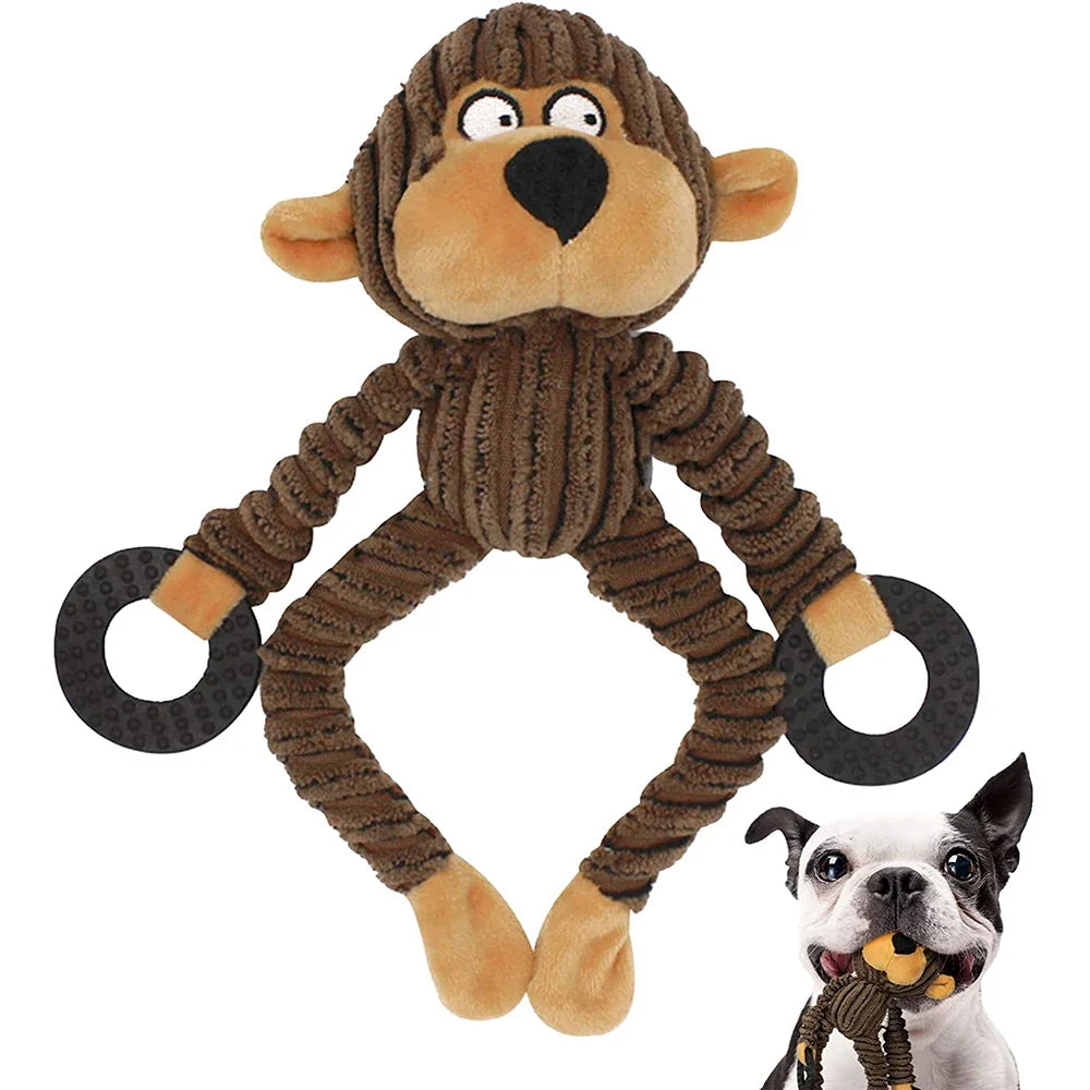 Plush Monkey Puppy Chew Toy
