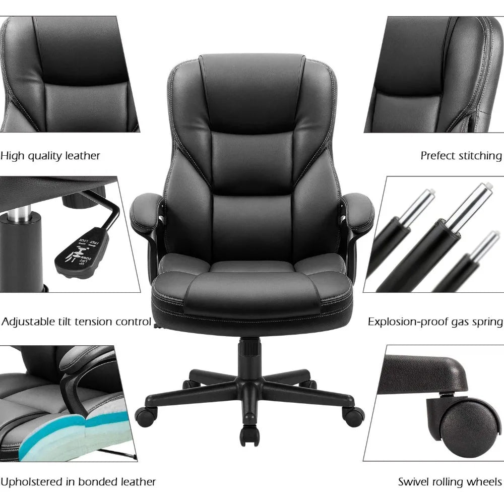 High-Back PU Leather Office Chair