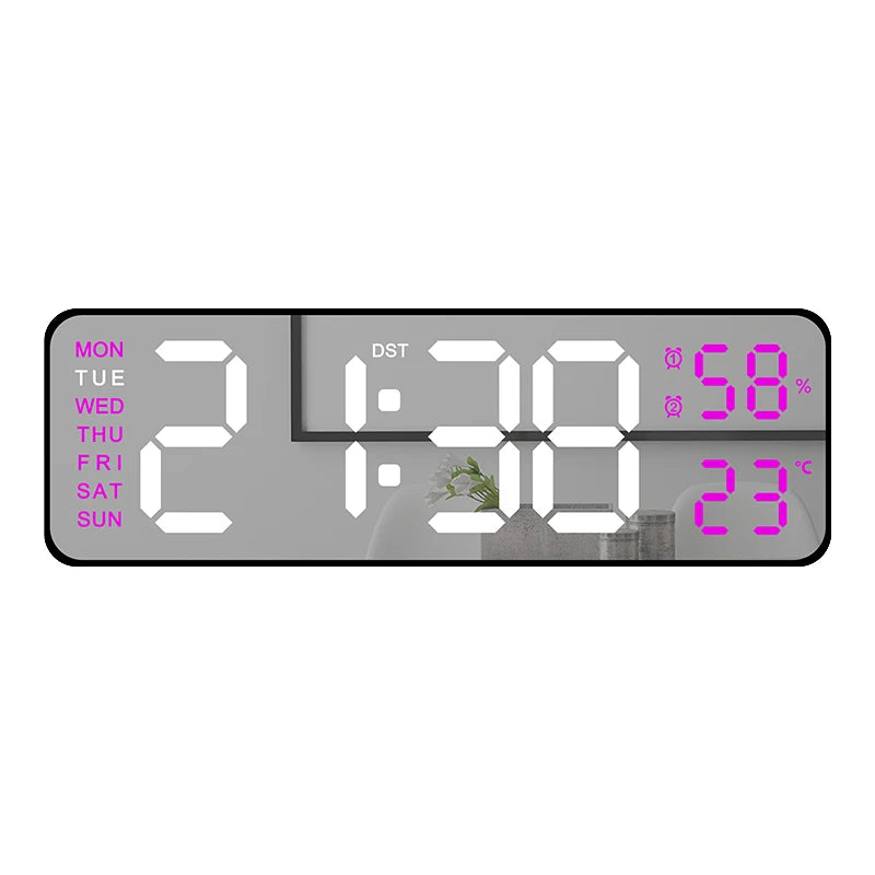 Digital LED Alarm Wall Clock