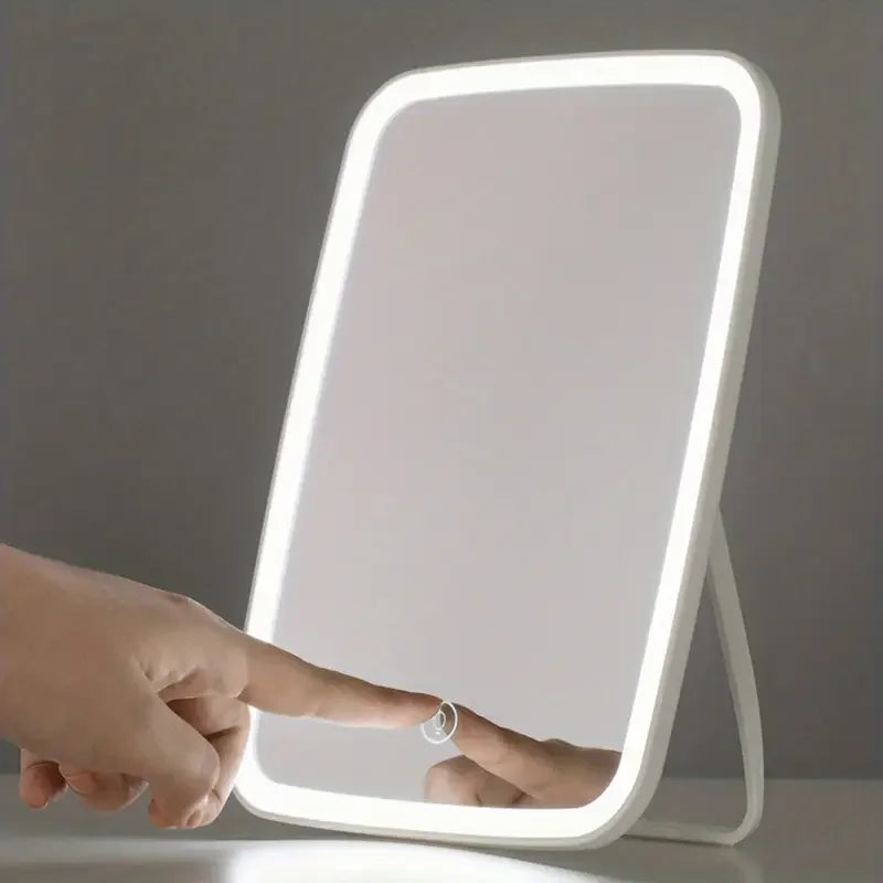 LED Desktop Folding Makeup Mirror
