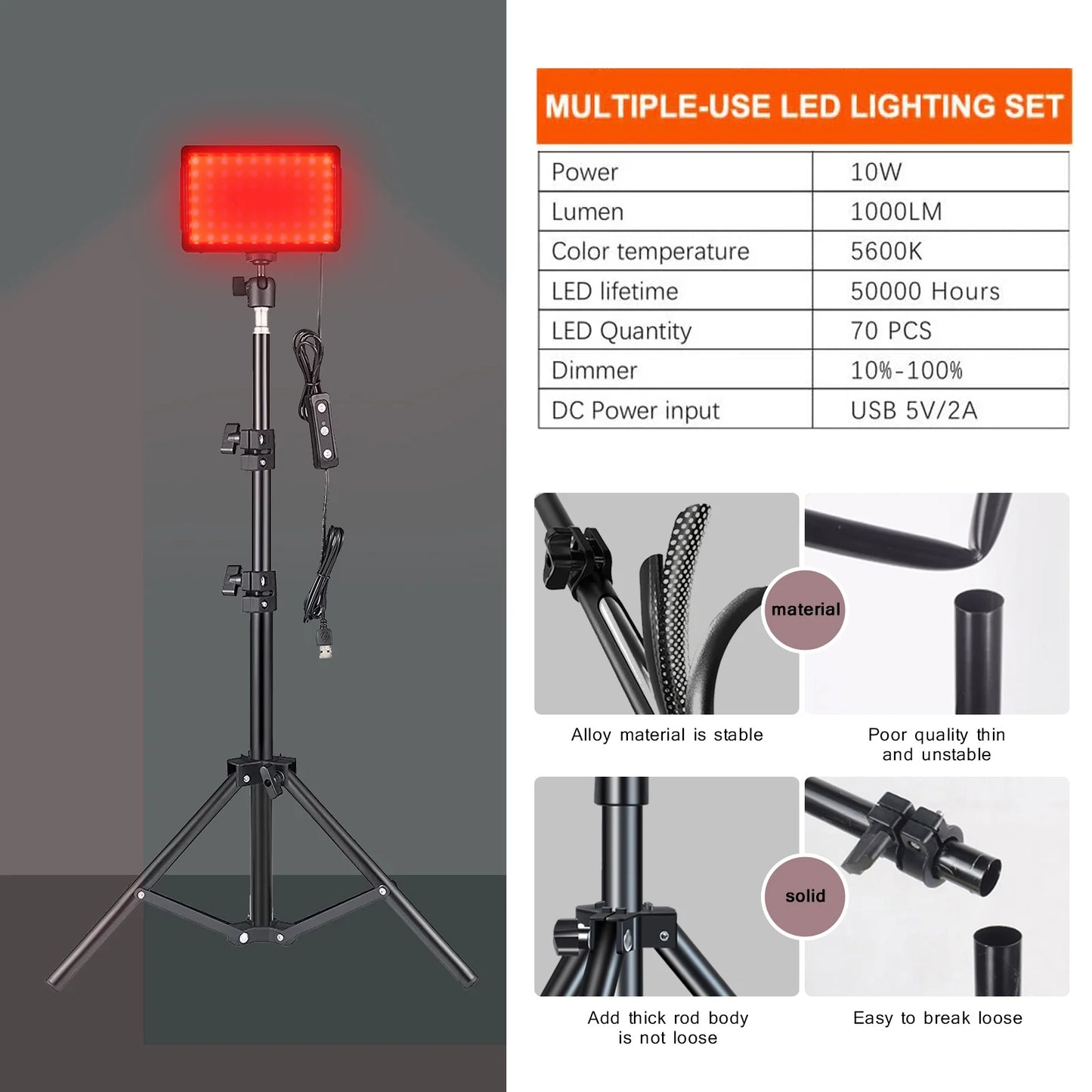 LED Video Light Panel Kit