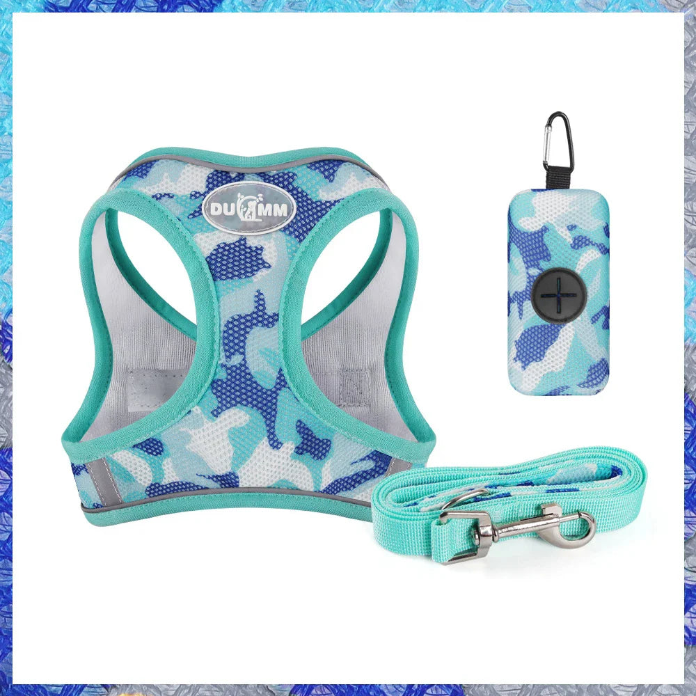 Adjustable Mesh Pet Harness Set