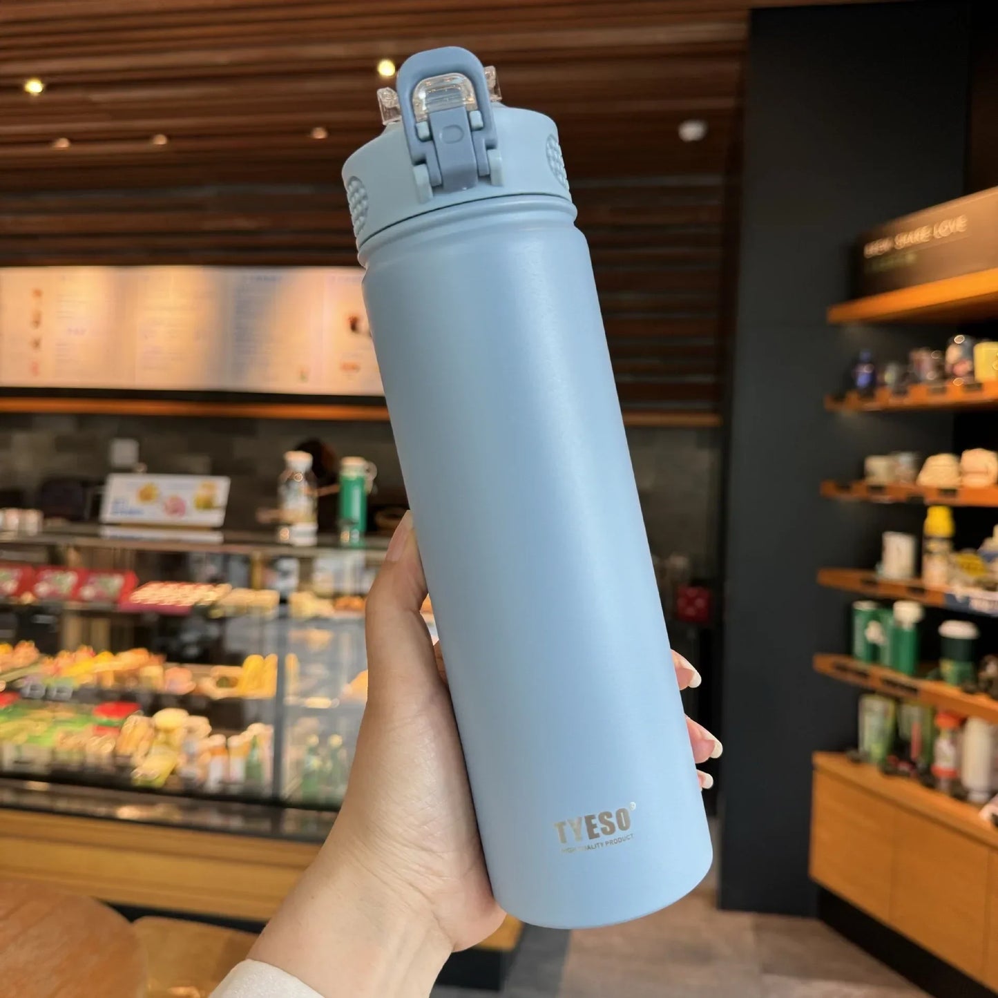 750 ML Stainless Steel Water Bottle with Straw