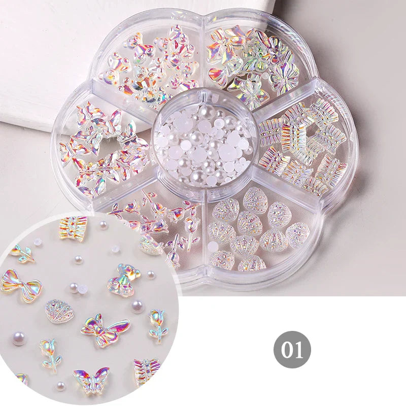 6Grids 3D Nail Art Decorations