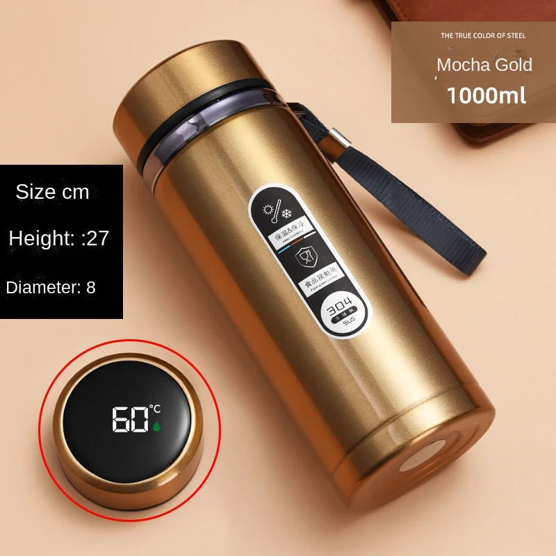 LED Display Stainless Steel Water Bottle