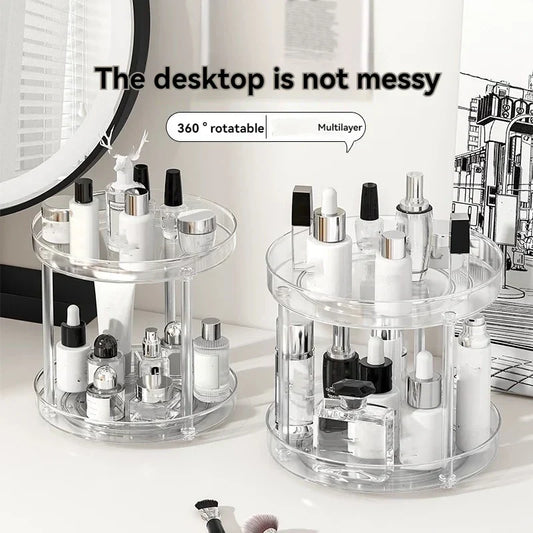 Rotating Multi-Layer Cosmetic Organizer