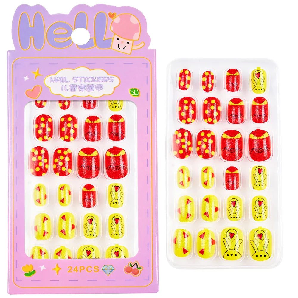 24Pcs Cute Bow Press-On Nails